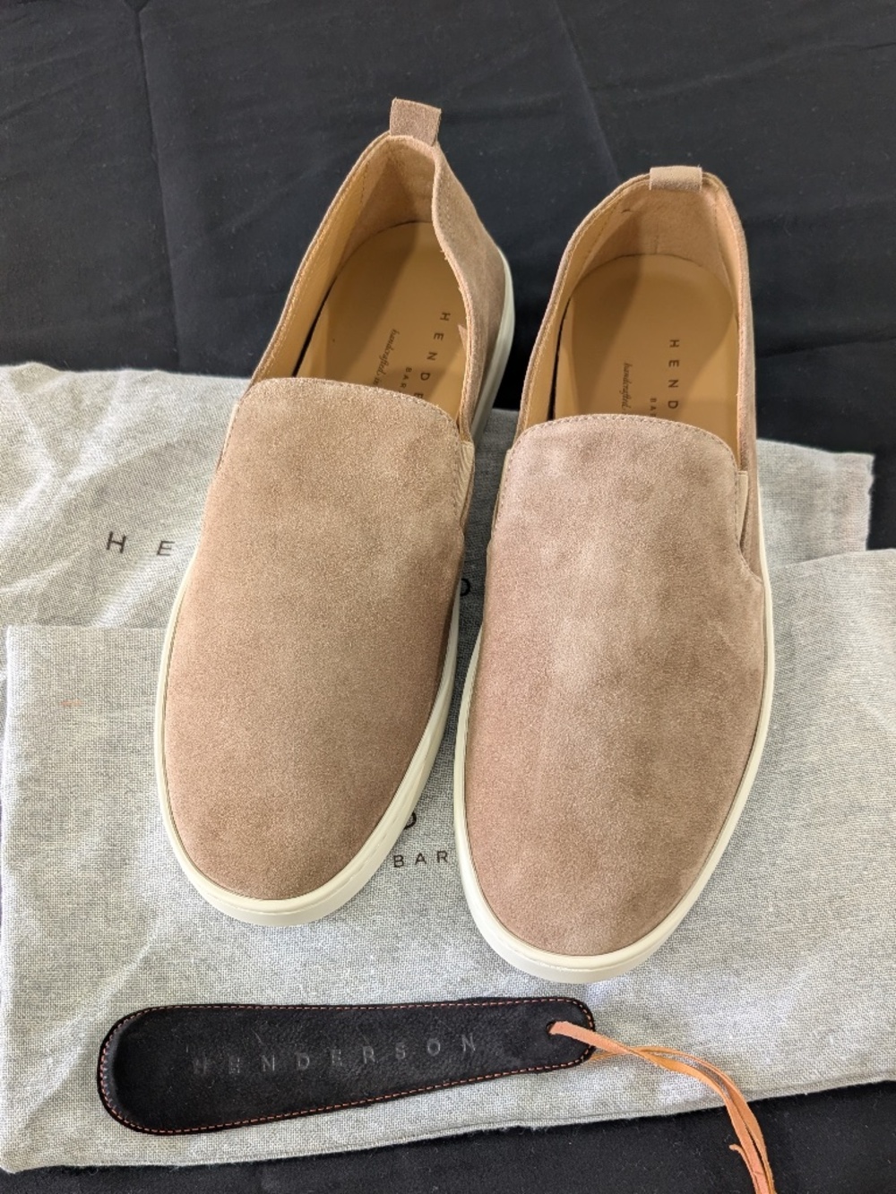 HENDERSON BARACCO Rodi Suede Loafers Men 10 EU 44 Desert Slip On Shoes NWOB